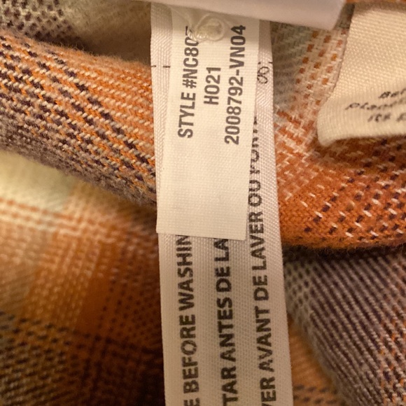 Madewell Flannel Side Button Ex Boyfriend Shirt - Picture 9 of 14